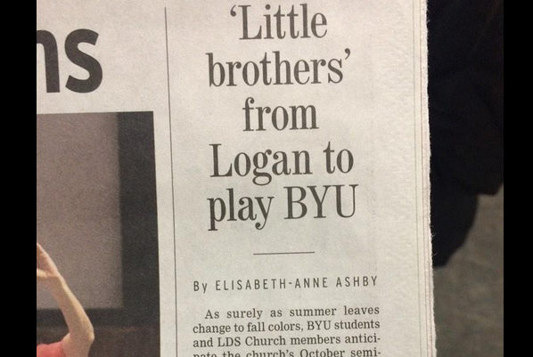 Author of “Little Brother” USU vs BYU Football Article Comes out as Only Child